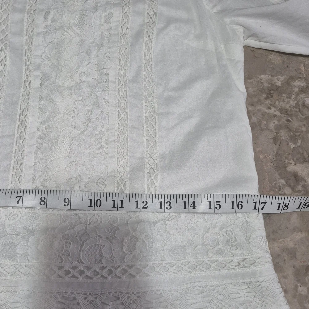 Abercrombie & Fitch White Lace Y2K girly fairy core eyelet lace Dress XS NWT - Picture 11 of 11